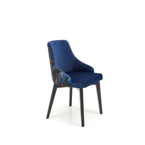 Dining chair ENDO 57x56x86  black/dark blue DIOMMI 60-24927