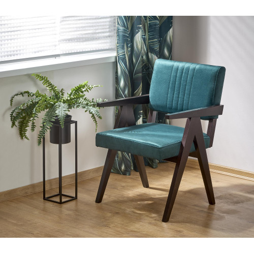 MEMORY chair, ebony / dark green Monolith 37