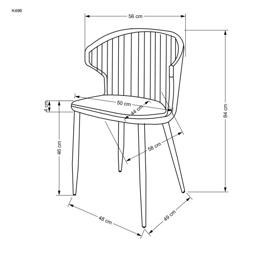 K496 chair, d.beige