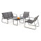 CONOR garden set (sofa + 2 chairs + coffee table), dark grey / light grey