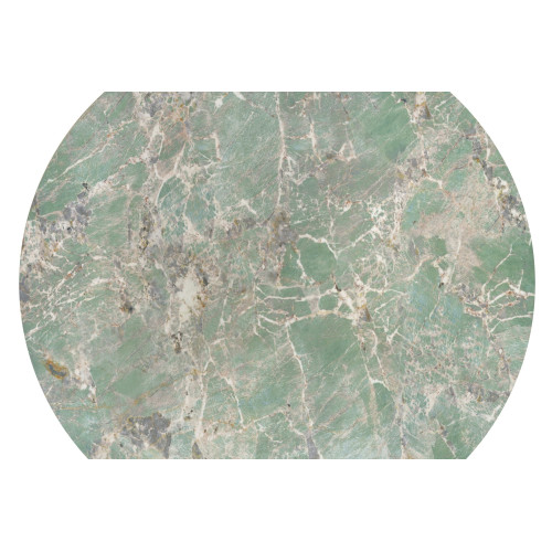 GIOVANI round table, green marble / black
