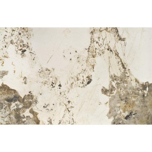 HILARIO extension table, white marble / black