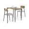 NANDO table + 2 chairs color: natural / black