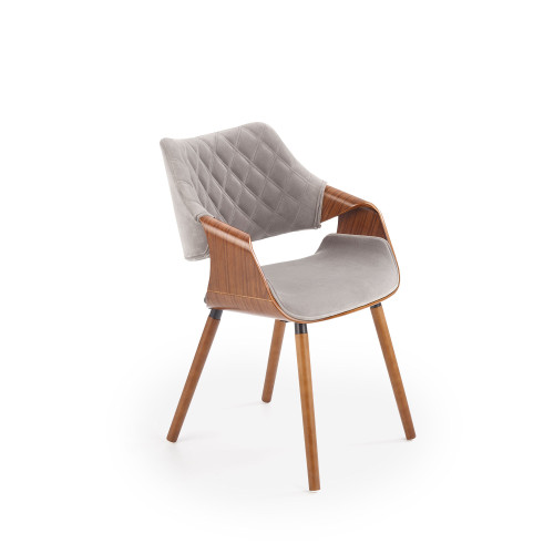 K396 chair, color: walnut / grey