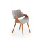 K396 chair, color: walnut / grey