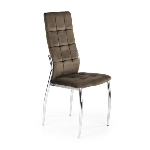 K416 chair, brown velvet