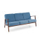 MILANO 3S sofa, blue CASTEL#74 / dark walnut