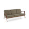 MILANO 3S sofa, olive CASTEL#39 / dark walnut