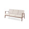 MILANO 3S sofa,  light beige CASTEL#04 / dark walnut