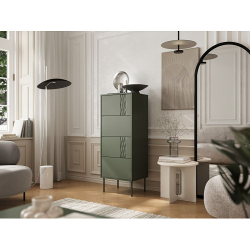 TRESSE chest of drawers 4S green