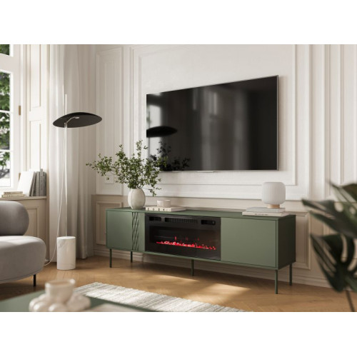 TRESSE TV Stand 180 EF beige ( possibility of installing a fireplace, ordered separately CAMA-KOMINEK-ELEKTRYCZNY-... )