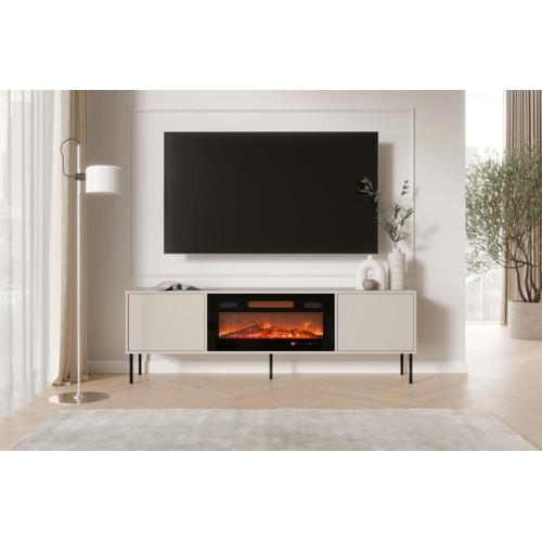 DOMI TV stand K180 ( 2 D ) cashmere - possibility of installing a fireplace, ordered separately
