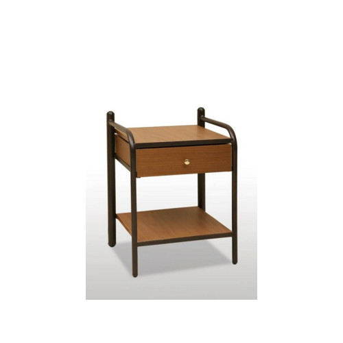 Metal bedside table with a drawer and shelf 40x36x57 DIOMMI 30-007
