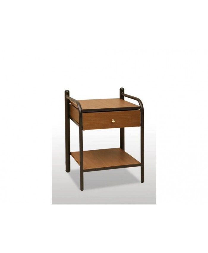 Metal bedside table with a drawer and shelf 40x57x36cm DIOMMI (30-007)