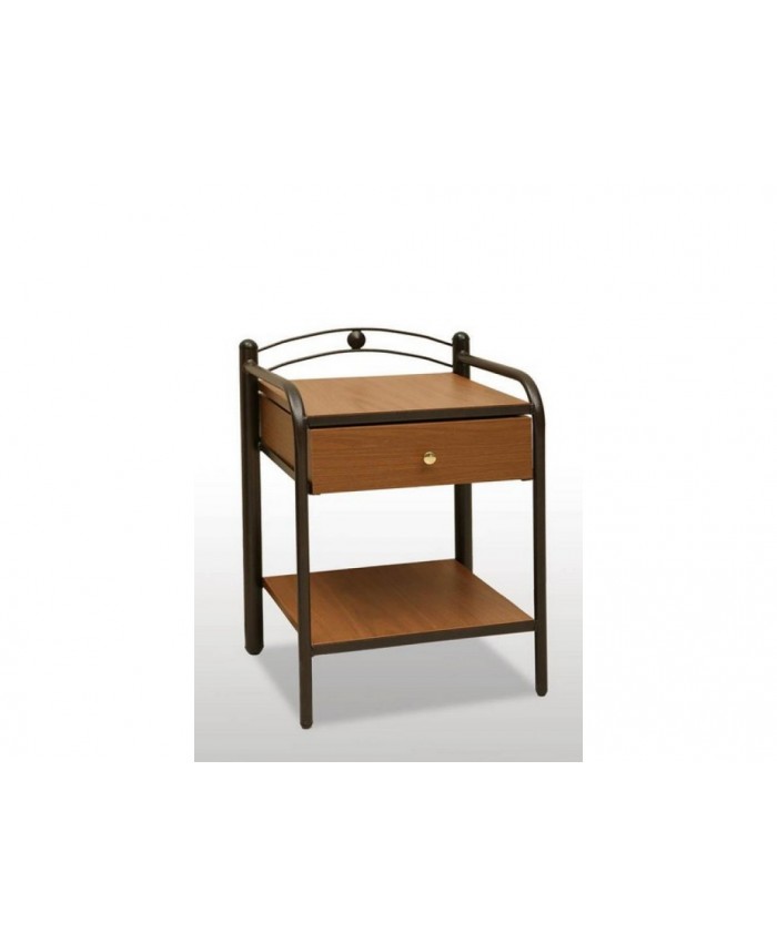 Metal nightstand with a drawer and shelf "Gouva" 40x57x36cm DIOMMI (30-009)