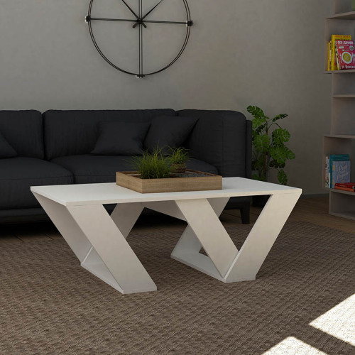 Coffee table Pipra 110x60x40 white DIOMMI 119-000648