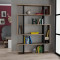 Bookcase MITO DIOMMI in anthracite-natural colour 108,5x25,5x161cm