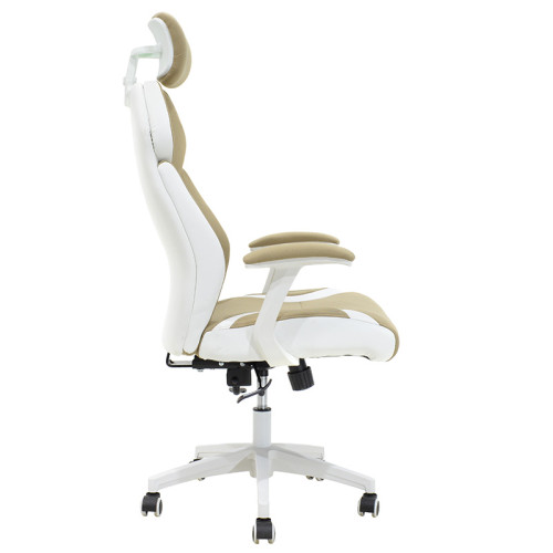Manager office chair Momentum Bucket DIOMMI metal with PU beige-white colour