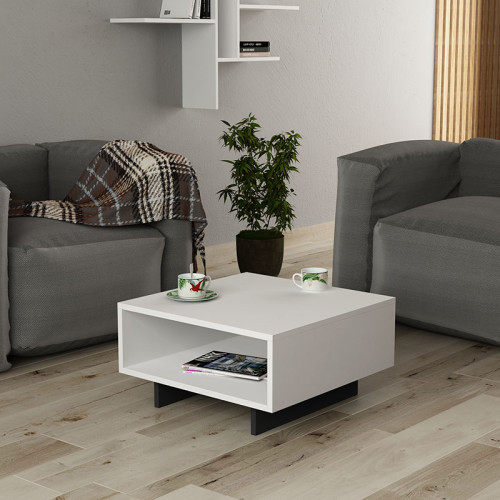 Coffee table Hola 60x60x32 white/coal  DIOMMI 119-000726