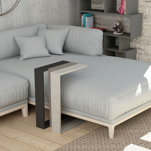 Side table Muju 40x30x57 mocha/white DIOMMI 119-000769