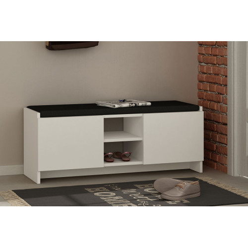 Entrance furniture stool-shoe Zulla  110x37x43 white DIOMMI 119-000816