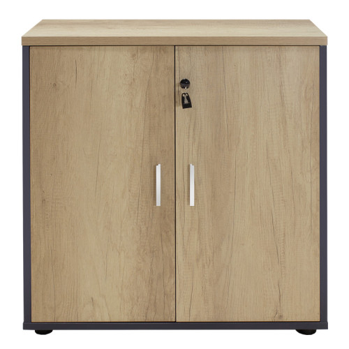 Bookcase Lotus DIOMMI in oak - dark grey color 80x40x80cm