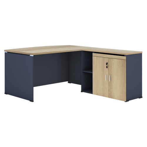 Desk Lotus 180x160x75cm coal-anthracite DIOMMI 069-000010