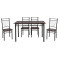 Dining set Roza 120x70x75 dark walnut DIOMMI 072-000002