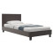 Upholstered bed Nevil 100x200 dark/brown DIOMMI 006-000013