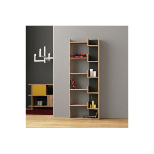 Bookcase Oppa 61x22x162 anthracite DIOMMI 119-000770