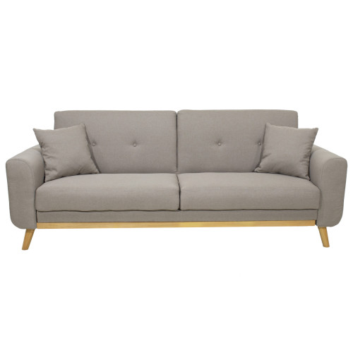 2 seater sofa-bed  Carmelo DIOMMI fabric beige 214x80x86 cm