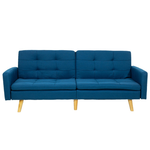 3 seated sofa-bed Flexible DIOMMI fabric blue 198x87x76cm