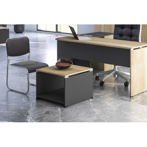 Coffee table Lotus 60x60x45 dark gray/oak DIOMMI 069-000021