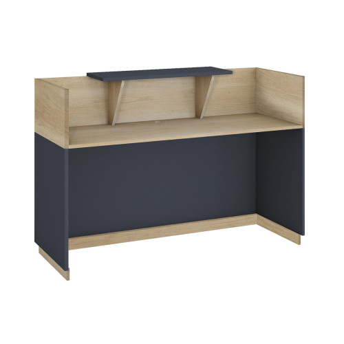 Reception desk Lotus 180x70x110 anthracite/natural DIOMMI 069-000016