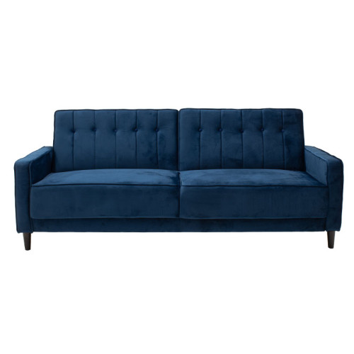 3 seated sofa-bed Chicago DIOMMI with velvet in blue color 205x87x85cm