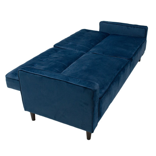 3 seated sofa-bed Chicago DIOMMI with velvet in blue color 205x87x85cm