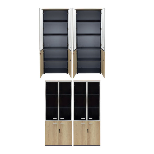 Wardrobes Lotus 160x45x180 wood in oak-dark grey DIOMMI 200-000173