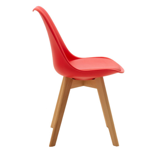 Gaston chair red/natural oak DIOMMI 029-000050