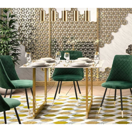 Paris table 120x80x75 marble/gold DIOMMI 029-000087