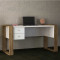 Desk PWF-0311 158,5x60x72.5 white/walnut DIOMMI 071-000884