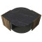 Coffee table PWF-0315 75x75x40cm marble black-walnut-anthracite  DIOMMI 071-000889