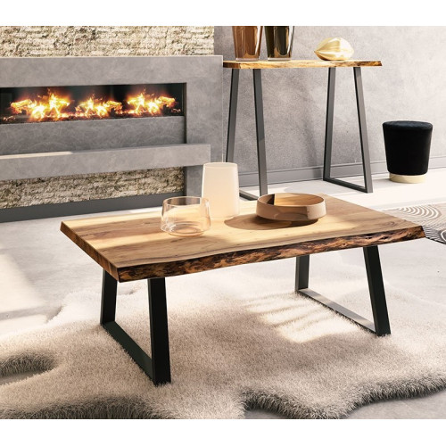  Coffee table Mansu 115x72x41  walnut-black  DIOMMI 113-000004