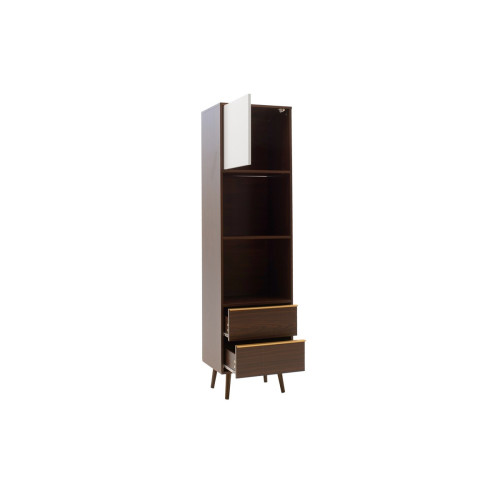 Bookcase Nastia 48x39x182 white/walnut DIOMMI 066-000010