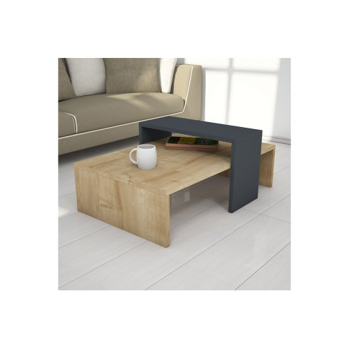 Coffee table Glow 80x50x32 coal DIOMMI 120-000040