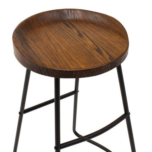 Bar stool Jail metal black-walnut DIOMMI 001-000064