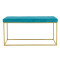 Stool Odin 99x46x49 blue/gold DIOMMI 110-000042