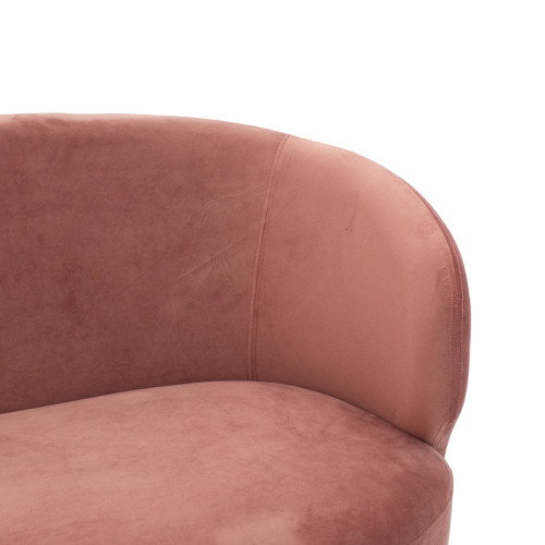 2 seater sofa Gloria DIOMMI in rotten apple velvet - golden metal 132x82x83cm