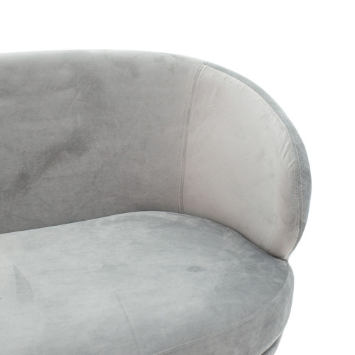 2 seater sofa Gloria DIOMMI  grey velvet - golden metal 132x82x83cm