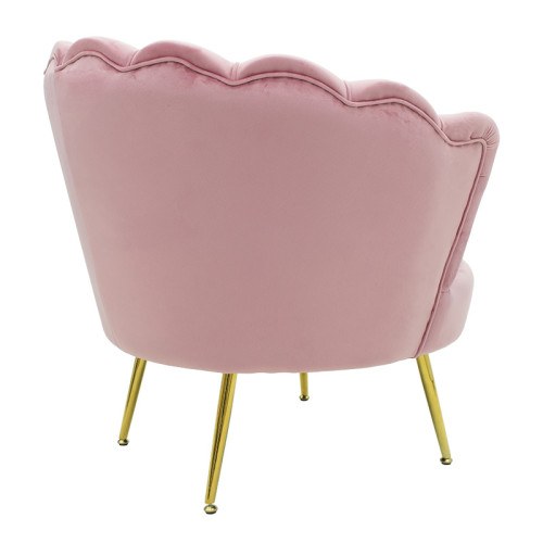 Armchair Daimon DIOMMI velvet pink-golden 79x74x78cm