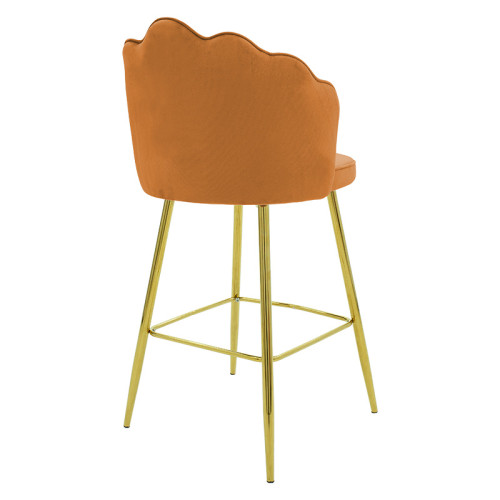 Bar stool Nataly 52x51x100 velvet/gold DIOMMI 128-000016